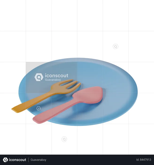 Assiette repas bébé  3D Icon