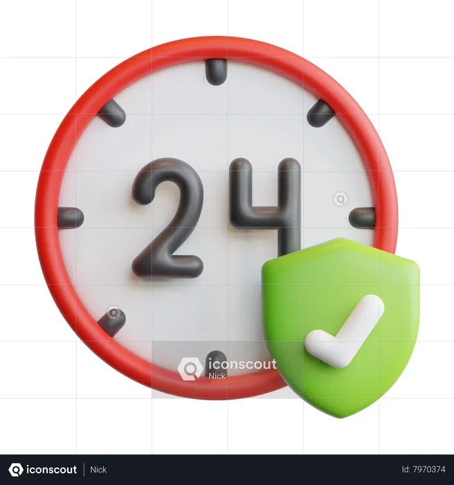 Assistance 24 heures sur 24  3D Icon