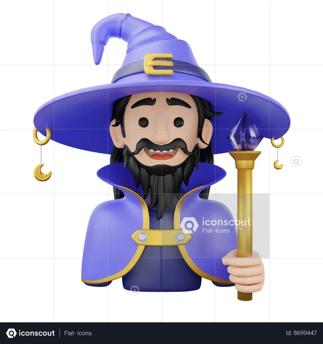 Magicien  3D Icon