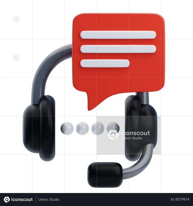 Assistant Headphone  3D Icon