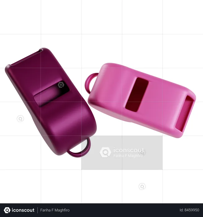 Assobios Rosa e Roxo  3D Icon