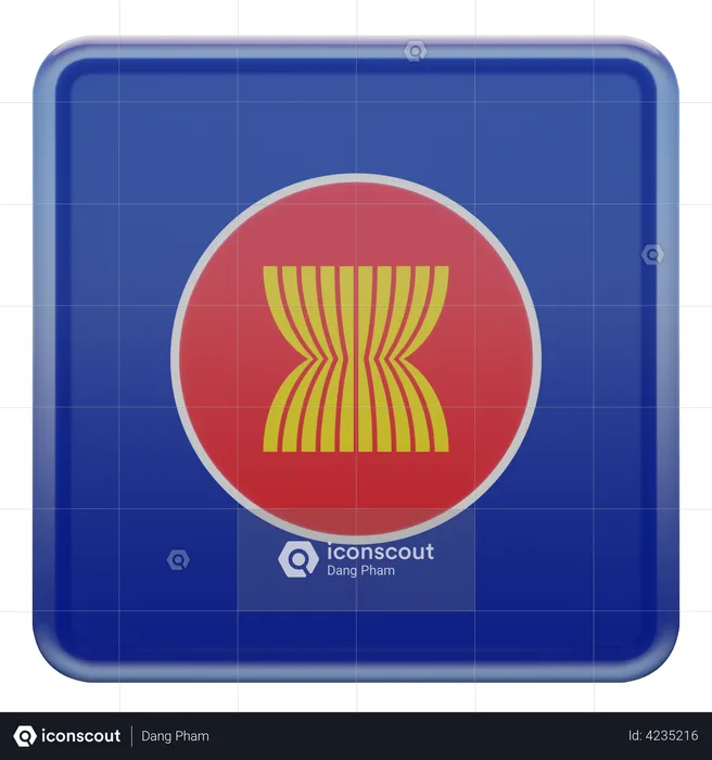 Association Of Southeast Asian Nations Flag Flag 3D Flag