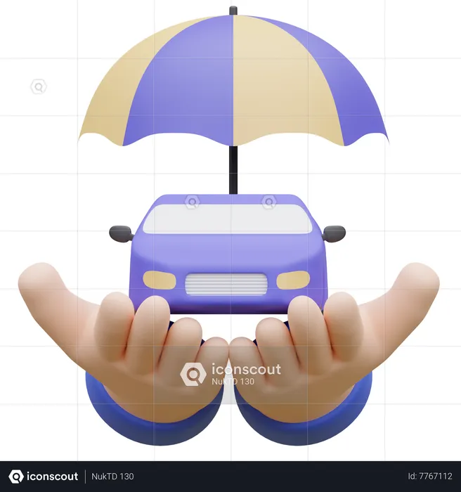 Assurance voiture  3D Icon