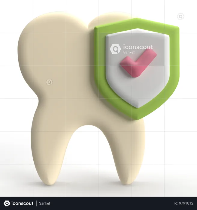 Assurance dentaire  3D Icon