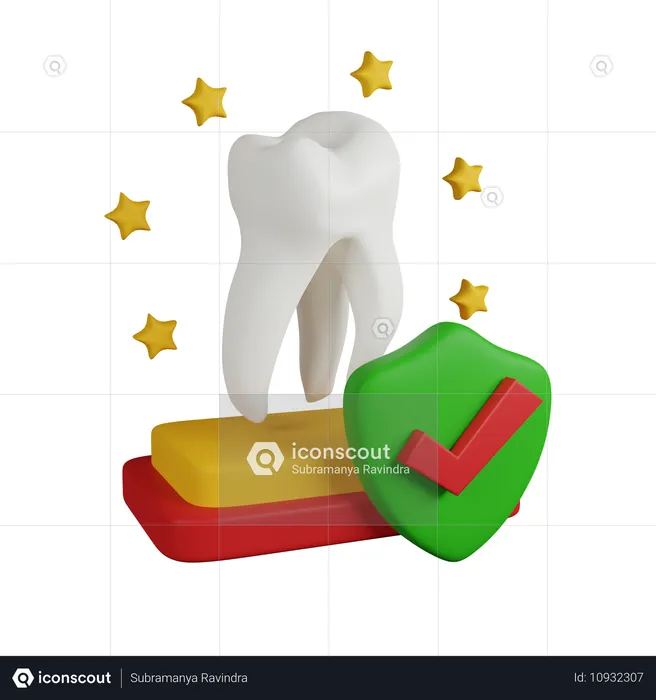 Assurance dentaire  3D Icon