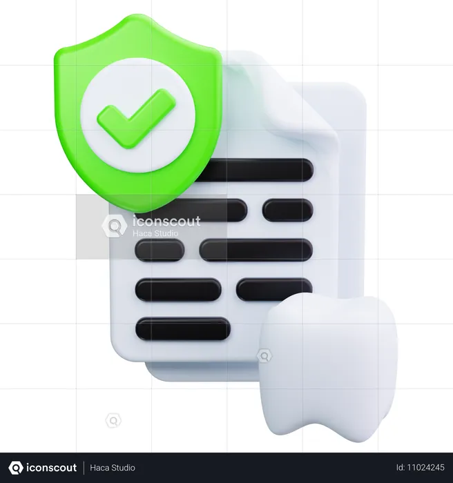 Assurance dentaire  3D Icon