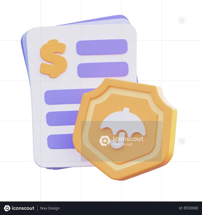 Assurance financière  3D Icon