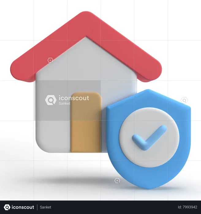 Assurance habitation  3D Icon