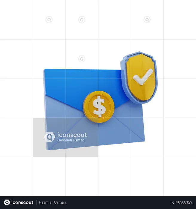 Courrier d'assurance  3D Icon