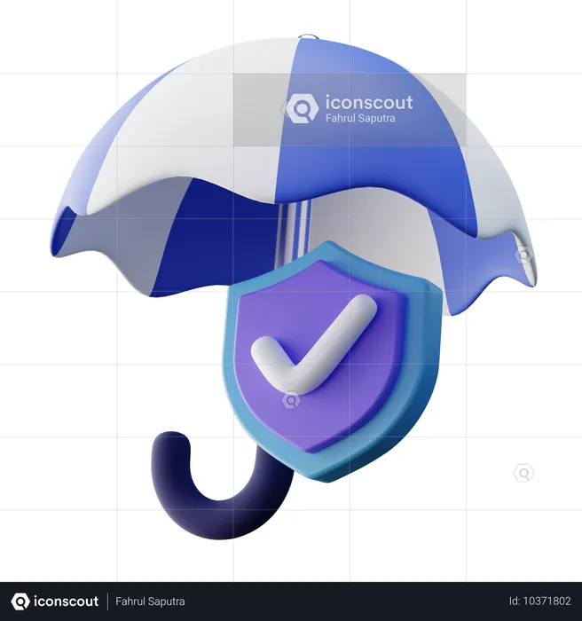 Assurance parapluie familiale  3D Icon