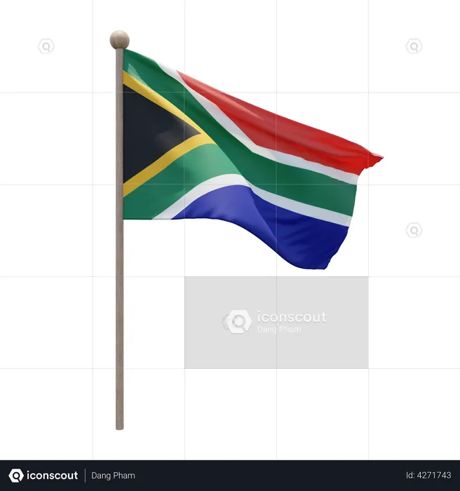 Asta de bandera de sudáfrica Flag 3D Flag