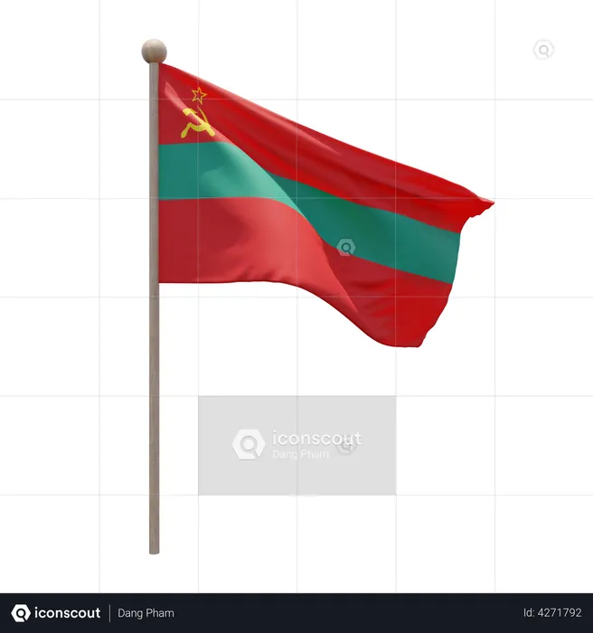 Asta de bandera de transnistria Flag 3D Flag