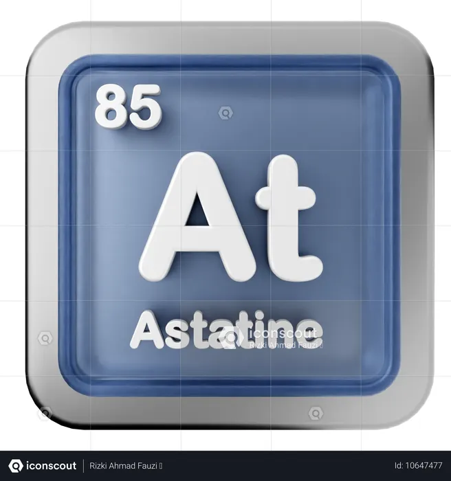 Astat-Periodensystem  3D Icon