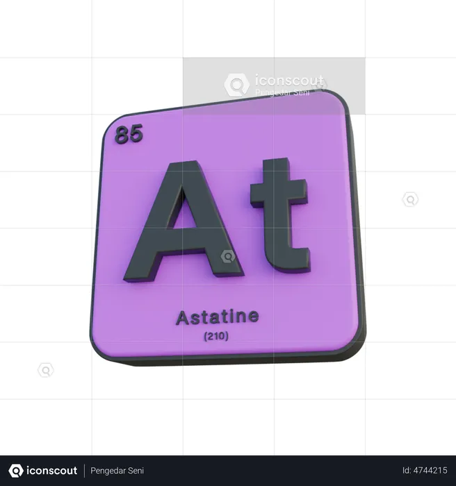 Astatine  3D Illustration