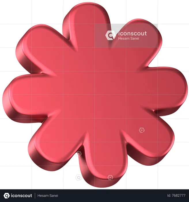 Asterisk Abstract Shape  3D Icon