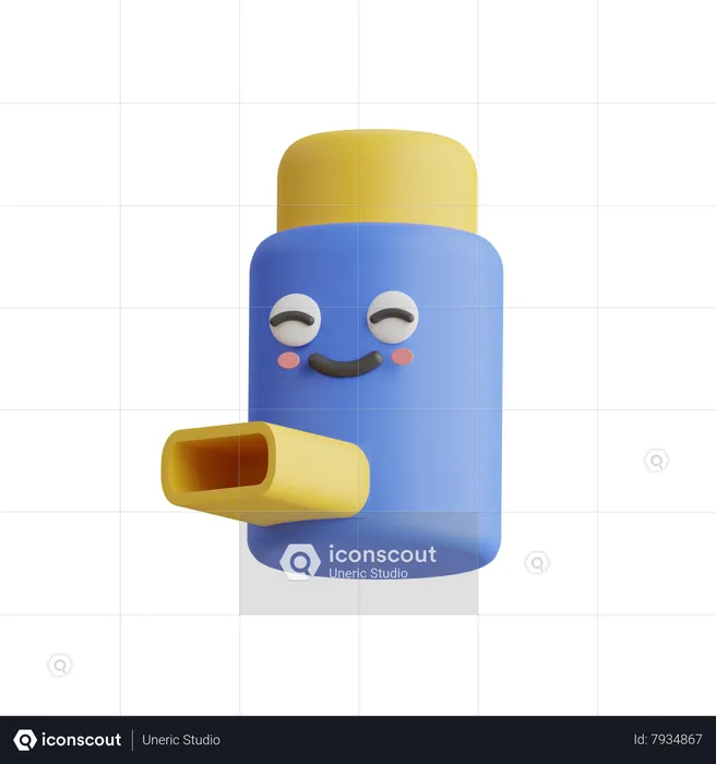 Asthma Inhaler  3D Icon