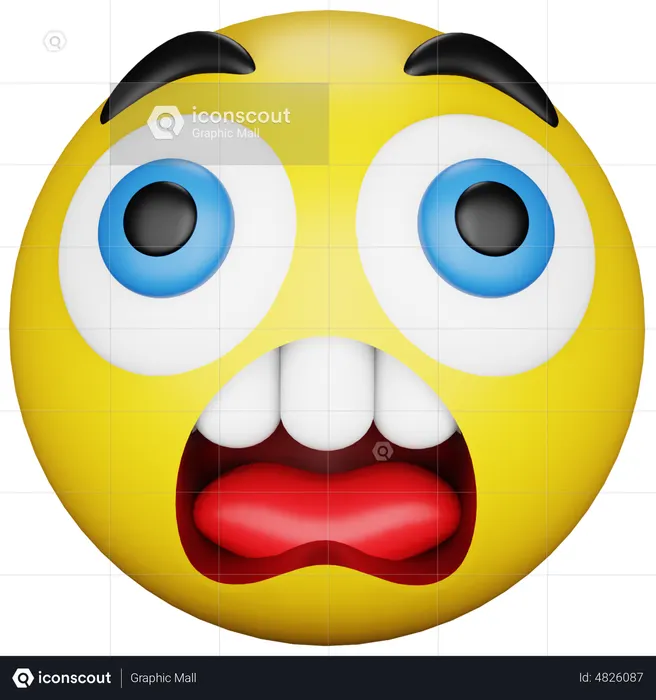 Astonished Emoji Emoji 3D Icon