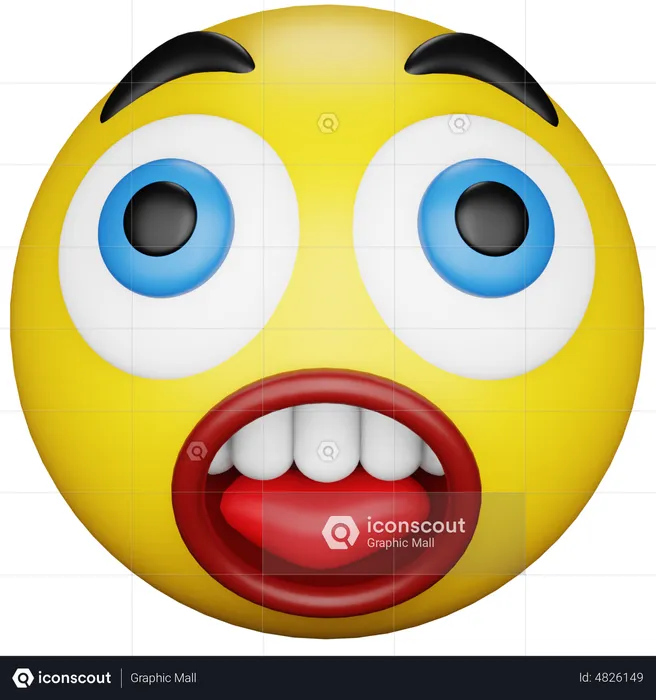 Astonished Emoji Emoji 3D Icon