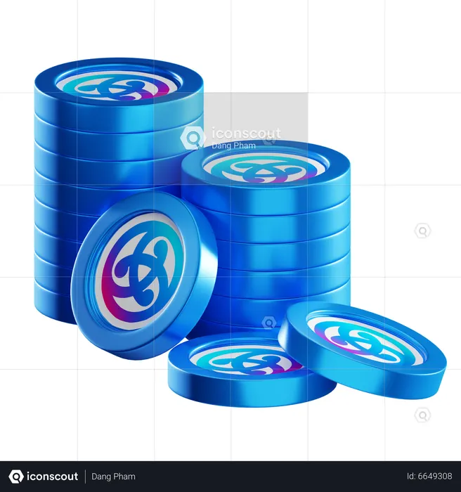 Astr Coin Stacks  3D Icon