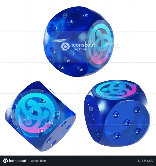 Astr Glass Dice Crypto  3D Icon