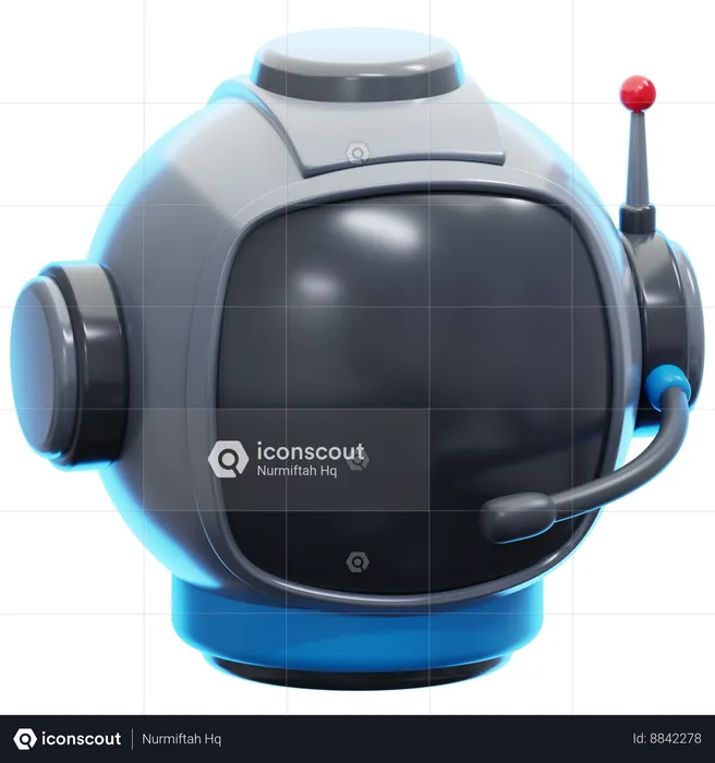 Astronaut Helmet  3D Icon