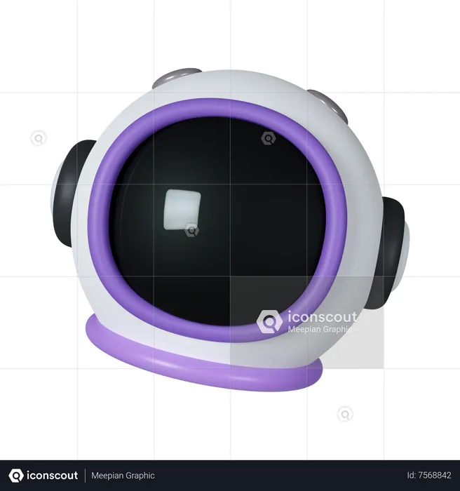 Astronaut Helmet  3D Icon