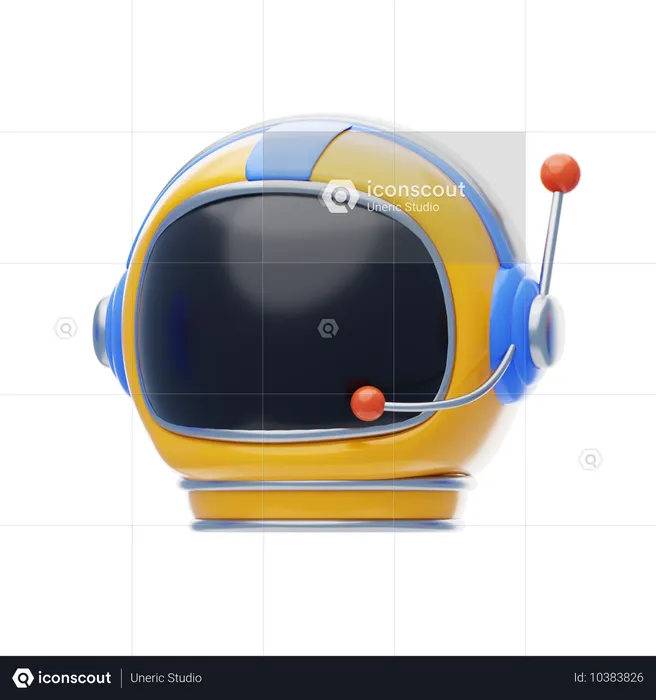 Astronaut Helmet  3D Icon