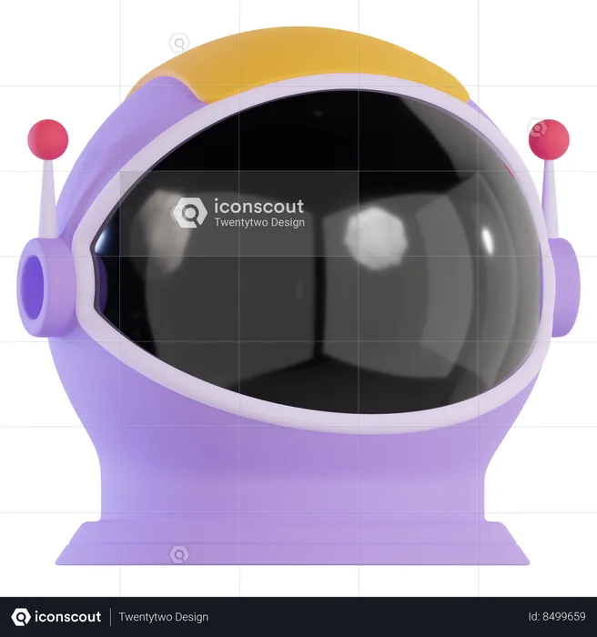 Astronaut Helmet  3D Icon