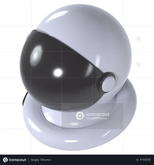 Astronaut Helmet  3D Illustration