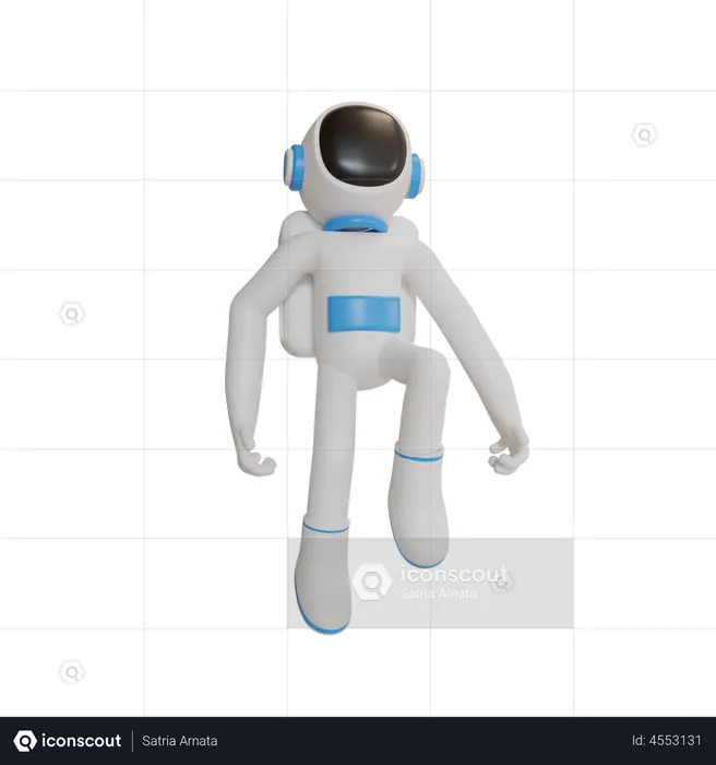 Astronaut in spacesuit  3D Illustration