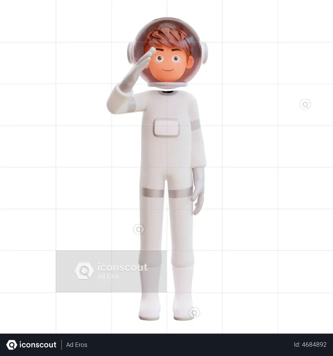 Astronaut Indonesia Independence Day  3D Illustration