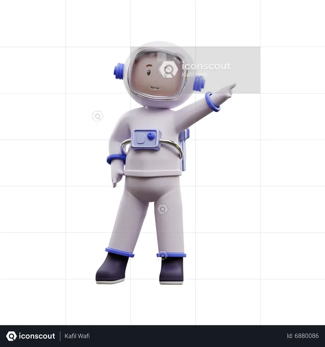 Astronaut Is Feeling Happy  3D Illustration