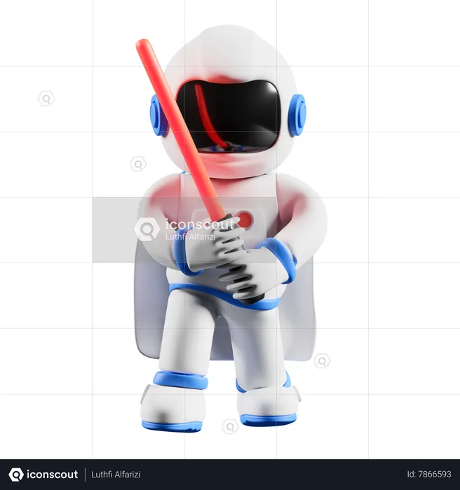 Astronaut skywalker  3D Illustration