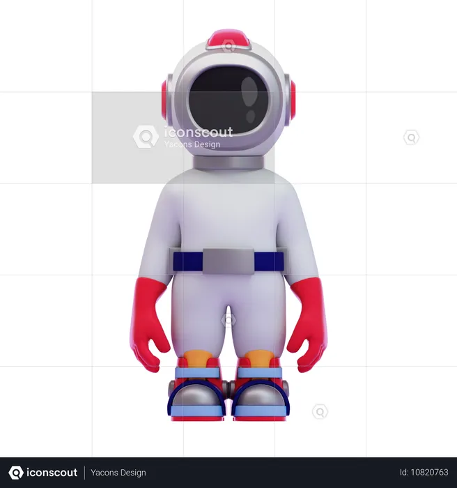 Astronaut, steh aufrecht  3D Icon