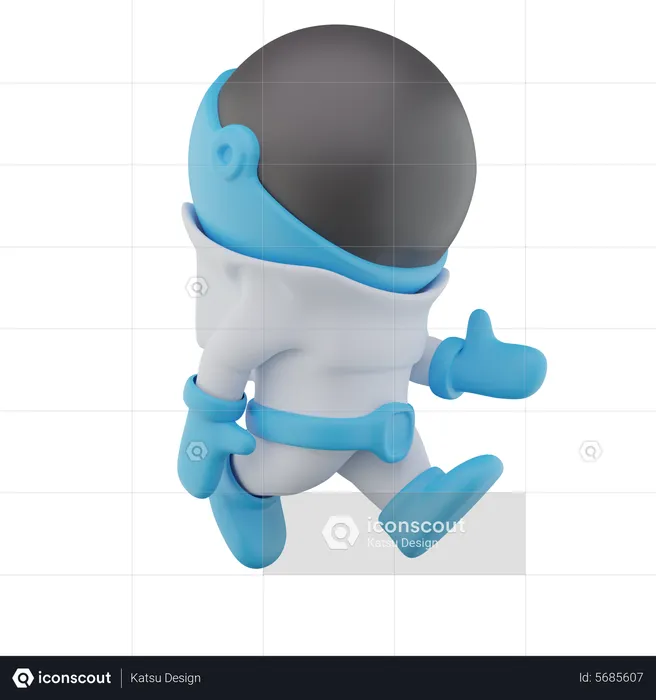 Astronaut Walking  3D Icon