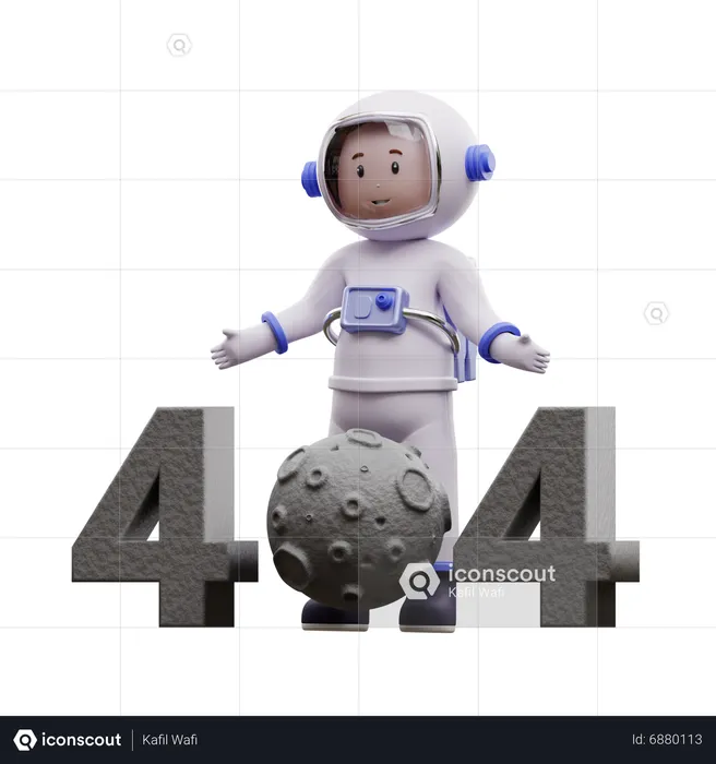 Astronaut With 404 Error  3D Illustration