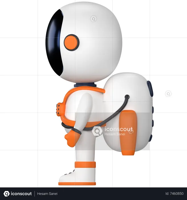 Astronauta en el espacio  3D Illustration