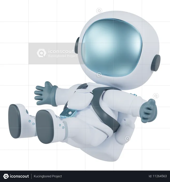 Astronauta flotante  3D Icon