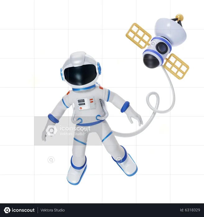 Astronaute dans l'espace  3D Illustration