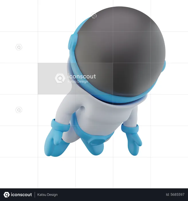 Astronaute volant  3D Icon