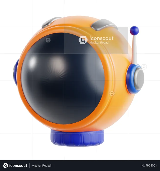 Astronautenhelm  3D Icon