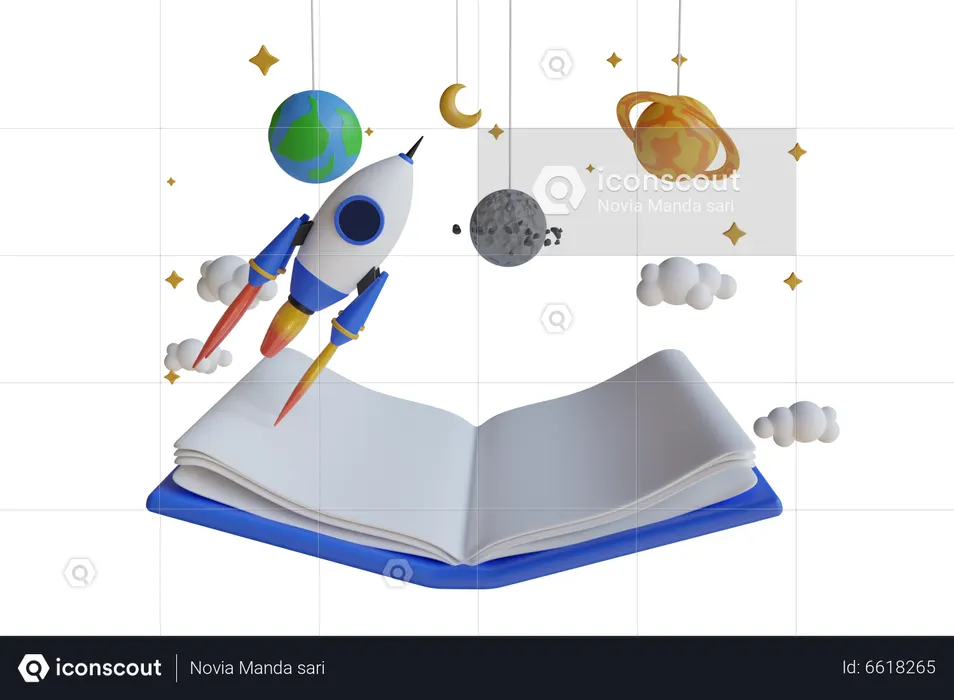 Ciencia y educación de la astronomía  3D Icon