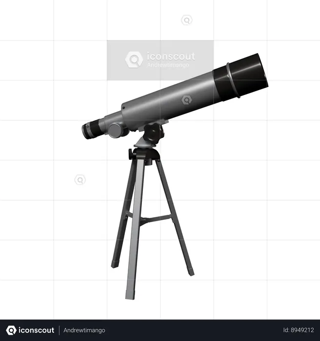 Astronomical Telescope  3D Icon