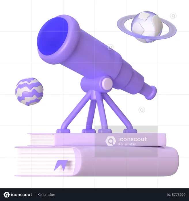 Astronomical Telescope  3D Icon