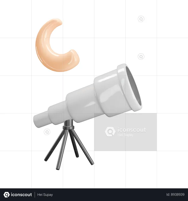 Astronomical telescope  3D Icon