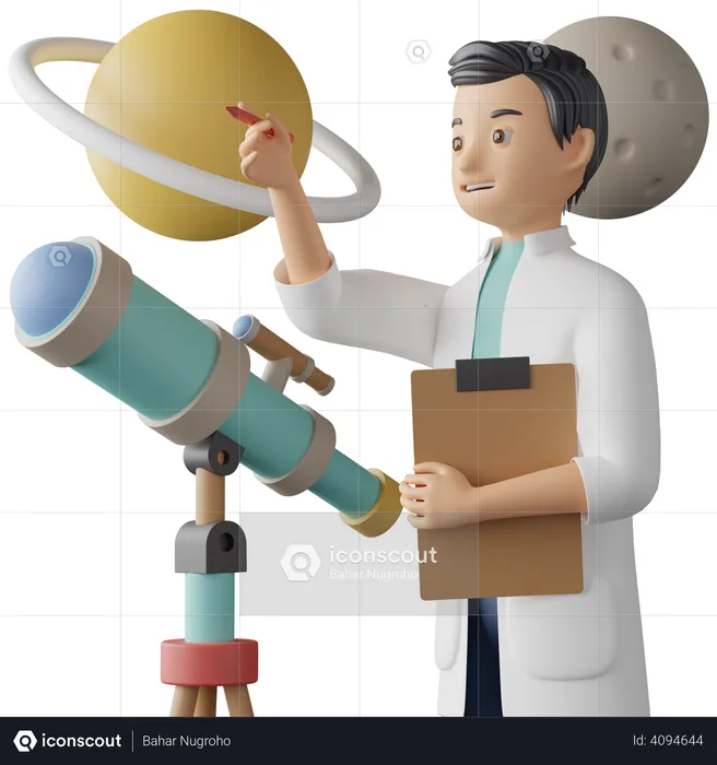 Astronomy scientist  3D Illustration