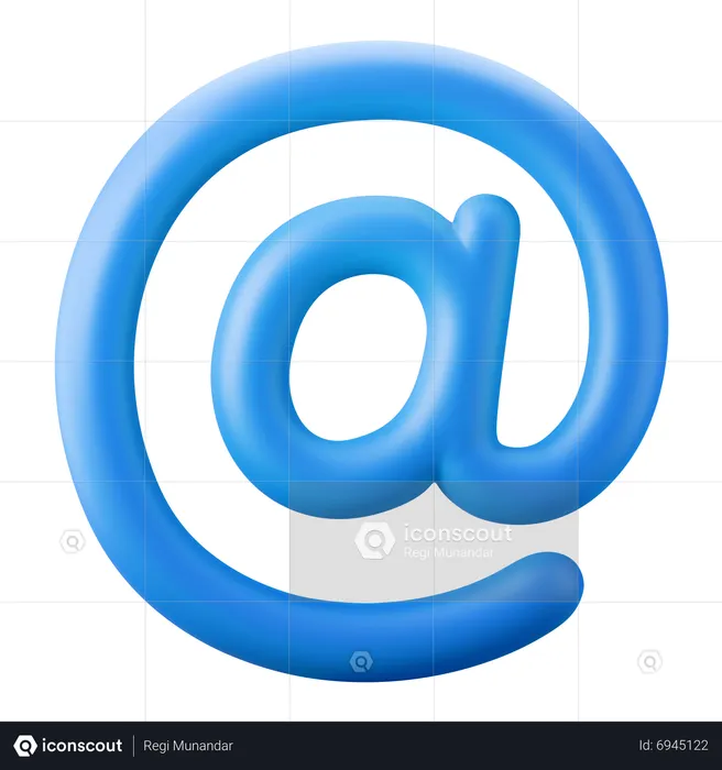 At Sign Email  3D Icon