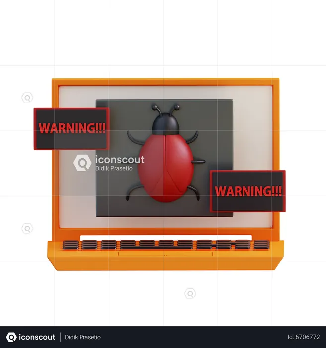 Ataque cibernético  3D Icon