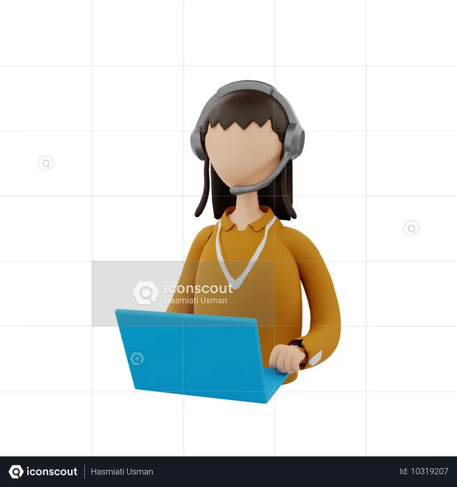 Atención al cliente  3D Icon