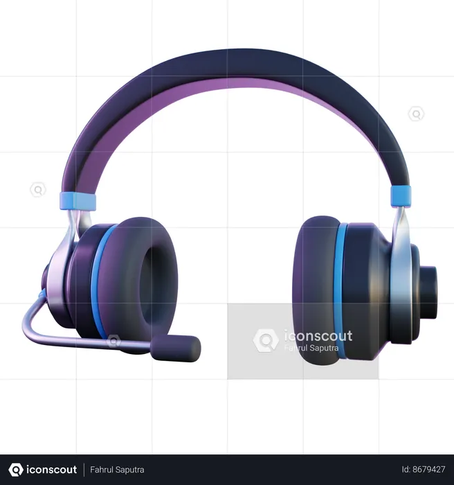 Auriculares de servicio al cliente  3D Icon